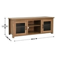 thumbnail image 4 of Emma + Oliver TV Stand for up to 80" TV's in Walnut Finish - 65" Media Console with Classic Full Glass Doors & 3 Adjustable Shelves, 4 of 12