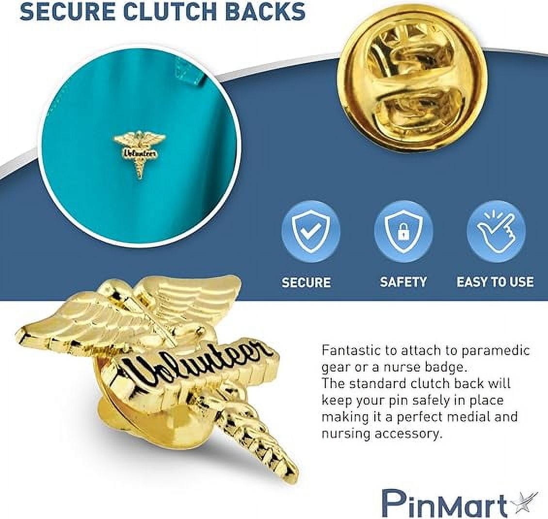 RN BSN Bachelor Science Nursing Nurse Caduceus Medical Lapel Pin – Gold, 1.5 Inch