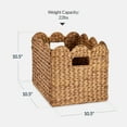 thumbnail image 3 of Best Choice Products Scalloped 10.5 x 10.5in Hyacinth Storage Basket Set of 5 - Chestnut, 3 of 9