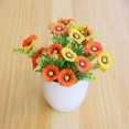 thumbnail image 4 of Pot 1 Set Artificial Pot Fade-less Ornamental Multi-purpose Clear Texture No Trimming Artificial Flower Garden Decoration, 4 of 6
