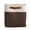Brown, variant on Storage Basket with Leather Handle, 11.02 inch Fabric Storage Bin, Clothes Organizer Basket, Laundry Storage Basket, Foldable Linen Storage Box, Closet Blanket Organizer for Bedroom Household
