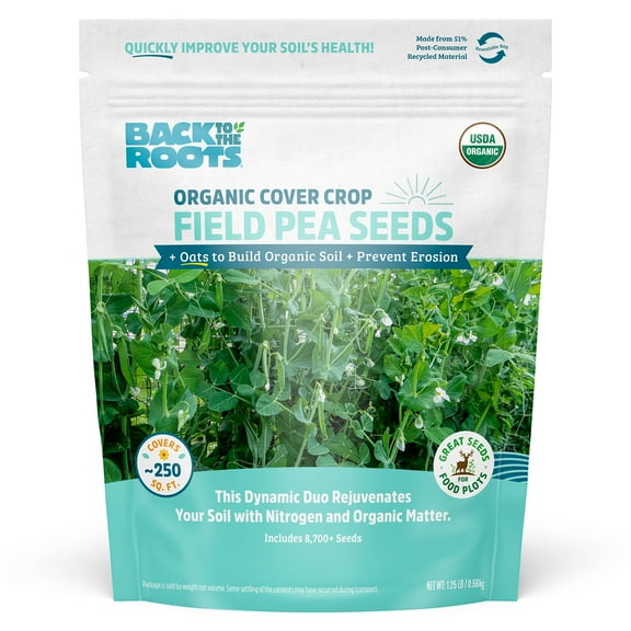 Back to the Roots Organic Field Pea (with Oats) Cover Crop Seeds, covers ~250 sq. ft.