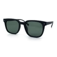 thumbnail image 5 of Hipster Vintage Style Plastic Rectangle Horn Rim Fashion Sunglasses [Matte Black - Green], 5 of 8