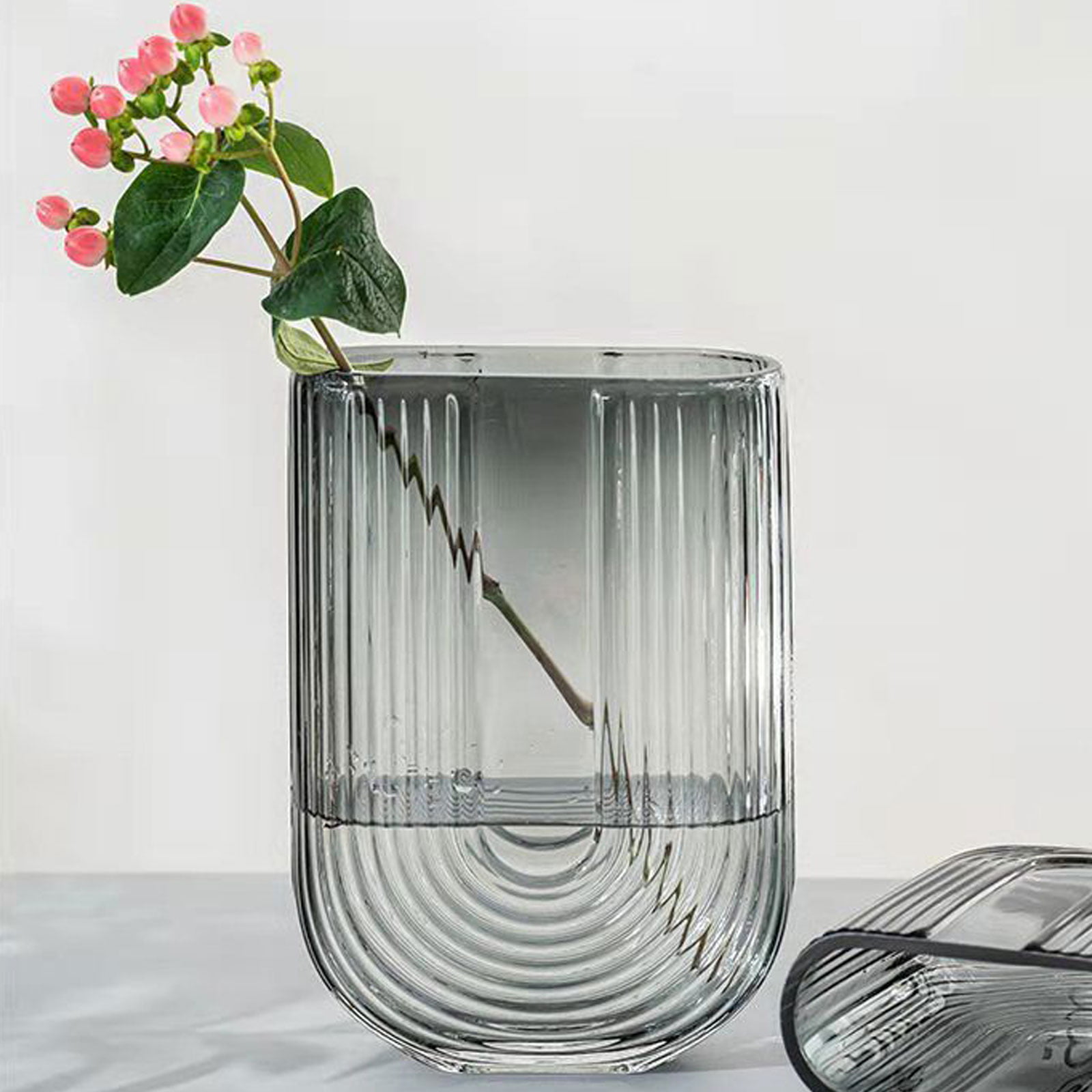 60cm Tall Cylinder Transparent Glass Flower Vase Decoration Home Wedding Decor 