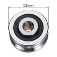 thumbnail image 4 of Uxcell 8 Roulements de Rail de Rainure SG20 U 6x24x11mm Roue à Rouleau de Rainure en U (GCr15) Roulements en Acier Chromé, 4 of 4
