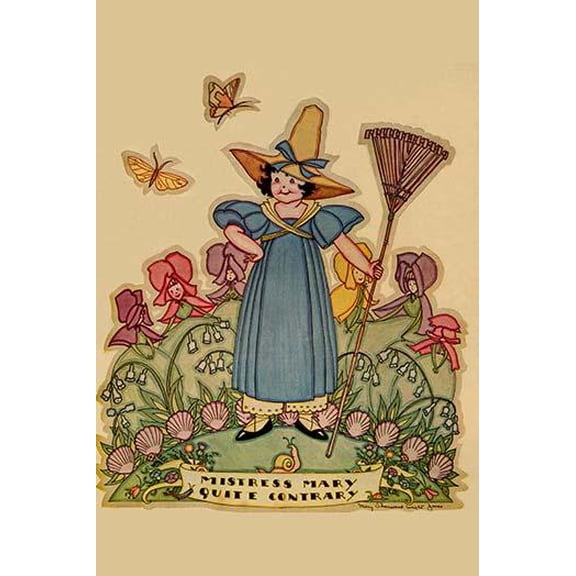 Young Nymph with a Rake- Fine Art Canvas Print (20" x 30")