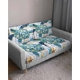 thumbnail image 3 of Blue Teal Coastal Sofa Couch Cushion Covers Washable, Removable Stretchable Sectional Couch Covers, Summer Beach Starfish Sea Turtle Slipcovers for L & T Shape Sofa Furniture Protector S Size 2 pcs, 3 of 7