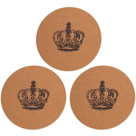 

3Pcs Cork Coaster Solid Cork Cup Cushion Decorative Cutlery Pad Anti-slip Cup Mat