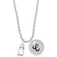 thumbnail image 1 of Delight Jewelry Silvertone 3-D Ambulance - Silvertone Script Initial Disc - C - Charm Necklace, 20"+3", 1 of 4