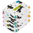 thumbnail image 4 of SKYSONIC Cute Dachshund Dog Washcloths Set of 2, Highly Absorbent Soft Cotton Fingertip Towels for Bathroom, Kitchen, Gym, Spa, Home Decor 12x12 Inch, 4 of 7