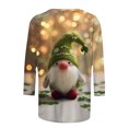 thumbnail image 5 of felwors St Patricks Day Shirt Women 2025 Casual Plus Size 3/4 Sleeve Irish Clover Shirts Funny Saint Patrick's Tunic Tops (Gold, L), 5 of 6