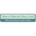 thumbnail image 2 of Beach Waves Novelty Sign, Metal Wall Decor - 4x18 inches, 2 of 4