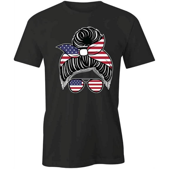 Messy Bun T-Shirt | Cute Hairstyle Black Tee Gift