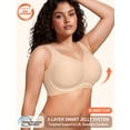 thumbnail image 3 of PoseFree Wireless Bras for Women Full Coverage Comfort Seamless No Underwire Bras Nude XL, 3 of 8