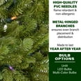 thumbnail image 7 of Fraser Hill Farm 36-In. Grandland Artificial Holiday Wreath with Multi-Colored Battery-Operated LED String Lights for Indoor/Outdoor Use, FFGT036W-6GR, 7 of 7