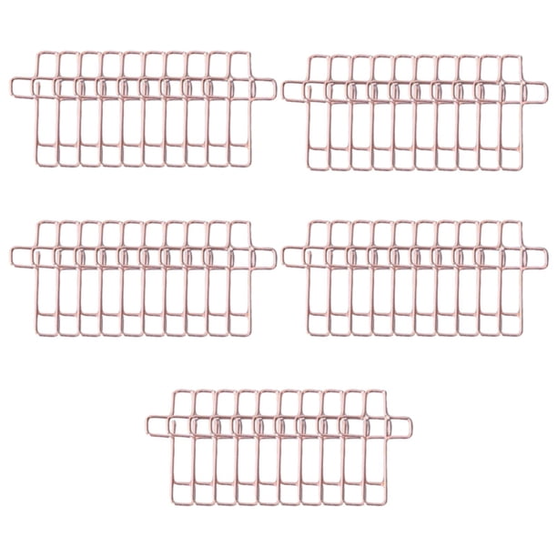 50 Uds. de Clips de papel en cruz, regalos, suministros para diario, abrazaderas de Clip cruzado, Clips de carpeta duraderos para el hogar,