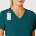 thumbnail image 6 of Wink W123 Women's Stylized V-Neck Scrub Top, Caribbean Blue, 5X Womens, 6 of 6