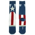 thumbnail image 2 of Marvel Captain America Mens Socks Costume Stars And Stripes Crew Sock 1 Pair, 2 of 3