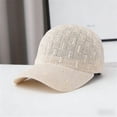 thumbnail image 2 of QASIEATN Modern Fit Baseball Caps for Women Vertical Pearl Knit Baseball Cap Fresh Casual Hat Fall Fashion Accessories, 2 of 4