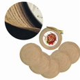 thumbnail image 5 of 6 round non-slip heat-resistant decorative woven placemats for home cafe, khaki 11.8in, 5 of 5