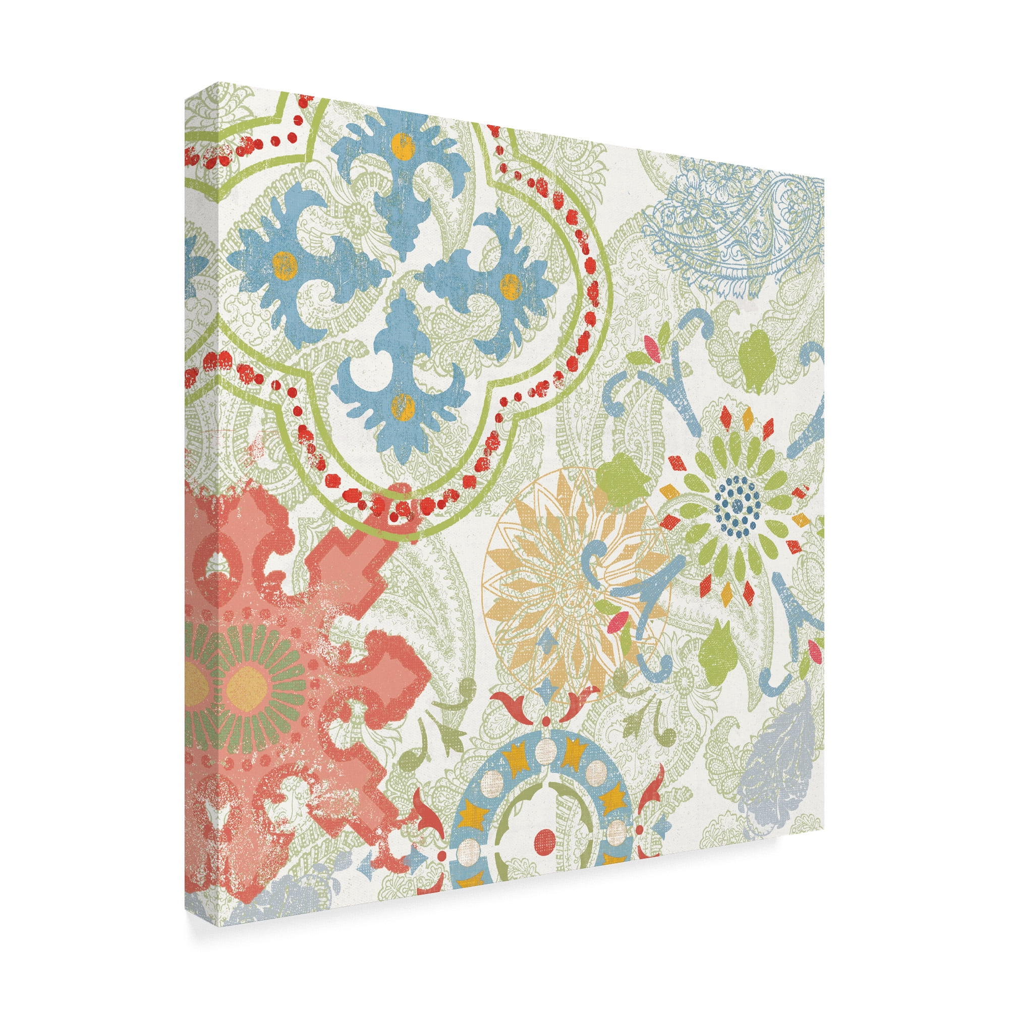 Trademark Fine Art 'Crimson Stamps III Spring' Canvas Art by Pela Studio
