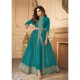 thumbnail image 2 of Ready to Wear Indian Designer Salwar Kameez Suits Pakistani Anarkali Gown Dress ( Sky Blue, 5XL - 52 ), 2 of 5