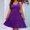 Purple plus size boho dress a1, variant on Uscallm Plus Size Women's Round Neck Sleeveless Flowy A-Line Mini Dresses Boho Solid Casual Swing Ruffle Loose Party Dresses, Sky Blue 3XL