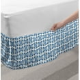 thumbnail image 2 of European Bed Skirt, Roman Tile and Mosaic Design with Famous Eastern Inspired Image Print, Elastic Bedskirt Dust Ruffle Wrap Around for Bedding Decor, 4 Sizes, Blue Yellow, by Ambesonne, 2 of 2
