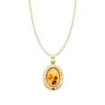 thumbnail image 1 of Precious Stars 14K Yellow Gold Cubic Zirconia Boy's First Communion Pendant with 16" Chain Necklace, 1 of 6