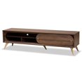 thumbnail image 4 of Baxton Studio Dena Walnut Brown Wood and Gold Finished TV Stand, 4 of 11