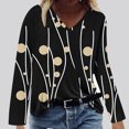 thumbnail image 2 of Camisas Para Mujer Camisetas de Gran Tamaño Manga Larga Moda Casual Cuello en V Cómodo Impreso Top Camiseta Blusa Odeerbi ODB135589, 2 of 4