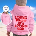 thumbnail image 3 of Teen Hoodies Jesus Loves You Hooded Sweatshirts Long Sleeve Graphic Hoodies Cute Loose Pullover Top Winter Clothes Clothes for Girls 13-14 Years Cute&nbsp;Boy Girl&nbsp;Clothing, 3 of 6