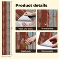 thumbnail image 5 of Modern Industrial Rusty Corrugated Metal Wall Texture Blue Orange Weathered Wall Mural 17.7in x 9.8ft Self Adhesive Removable Wall Paper Renter Friendly Wallpaper for Bedroom Cabinets, 5 of 8