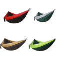 thumbnail image 2 of Soidarity Tela de paracaídas para acampar, columpio antivuelco, cama colgante, hamaca portátil para exteriores para parejas, silla colgante para dormir carpas Caqui+Negro Soidarity HW5386-03, 2 of 6