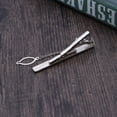thumbnail image 2 of Tie Clips for Men in Bar Shape 1Set with Spring-Loaded Tension for Business and Formal, 2 of 8