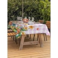 thumbnail image 2 of Easter Gnomes Bunnies Outdoor Tablecloth - 60x120 Inch Rectangle Dining Table Cover, Spring Easter Eggs Floral Purple Plaid Waterproof Outdoor Table Cloth with Umbrella Hole & Zipper for Picnic/Patio, 2 of 7