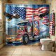 thumbnail image 4 of Independence Day Holiday Party Celebration Shower Curtain Bathroom Partition Decoration Hanging Curtain, 4 of 6