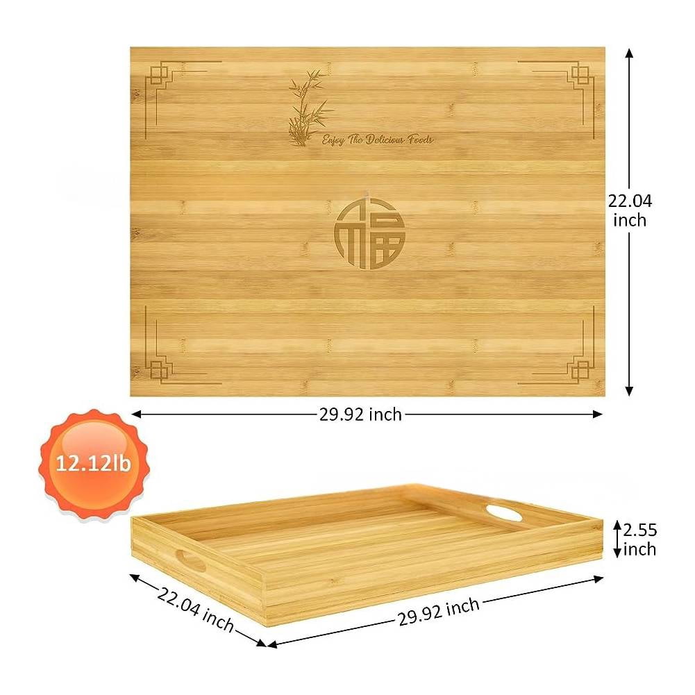 golytefs Bamboo Stove Top Cover And Cutting Board Large Noodle Board for Gas Stovetop
