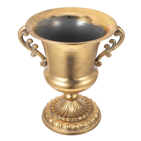 Toddmomy Vintage Charm Vase Golden Iron 1Set for Home and Party Decoration