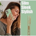 thumbnail image 2 of Compatible with iPhone 14 Plus Case Cute Sparkling with Light Heart Bracelet Plating Protect The Camera Soft TPU Apply to iPhone 14 Plus Case Ladys, Girls and Women (Green), 2 of 11