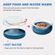 thumbnail image 4 of Cuenco de agua para gatos 2 en 1, tipo combinado, cuenco de comida para perros, oscilante, 4 of 8