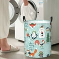 thumbnail image 4 of Lsque Christmas Winter Animals pattern Laundry Hamper Basket, Tall Woven Rope Hamper Basket for Clothes, Lightweight Storage Basket, Collapsible Waterproof-Medium, 4 of 8