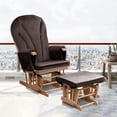 thumbnail image 3 of Lovote 5pcs Velvet Glider Rocking Chair Replacement Cushion Set Soft Non-Slip w Pockets, 3 of 6