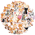thumbnail image 6 of Cartoon Cat Stickers, Waterproof Cat Sticker for Water Bottle Laptop Phone Cases Planner Skateboard Luggage Helmet Party Favor Decor, Ideal for Adults Teens Teacher Rewards, 6 of 9