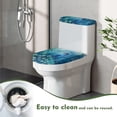 thumbnail image 5 of HELLHERO 2 Piece Elastic Bottom Toilet Cover with Stretch for Universal Peacock, 5 of 8