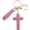 Pink, variant on Hfppkn Crystal Cross Keychain Pink 6.3cm Rhinestone Bag Charm Key Ring for Women Handbags Car Keys