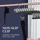 thumbnail image 2 of Pants Hangers with Clips 10 Pack Adjustable Skirt Hangers for Women Non-Slip Trousers Hanger for Jeans Clothes Hangers,Black,12Inch, 2 of 4
