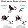 thumbnail image 2 of USToyOutlet All In One Hover Cart Attachment For Hoverboard - Transform your Kids Hoverboard into a Go Kart with Hovercart - Pink, 2 of 8