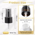 thumbnail image 2 of 12 Pcs Black Spray Top, 20/410 Fine Mist Sprayer Reusable Replacement Spray Bottle Pump Plastic Top, 2 of 6