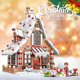 thumbnail image 1 of 18021 Regalo de Navidad para niños Casa de pan de jengibre Vista de la calle Juguete de bloques de construcción DIY adorno de Navidad 1455 piezas, 1 of 5